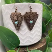 2” Copper-tone Earring Set Bohemian Retro Drop Dangle New Free Ship B5945