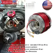 Ball Bearing Red Steering Wheel Quick Release Extension Hub For Subaru Mazda