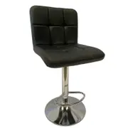 Foret Barstools 2x Bar Stools Gas Lift Swivel Stool Chairs Kitchen PU Leather Bk