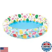 Intex Inflatable Stars Kiddie 2 Ring Circles Swimming Pool (48" X 10") [Assor