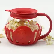NEW IN BOX EPOCA POPCORN POPPER RED GLASS MICROWAVE GIFT CHRISTMAS FAST SHIP $45