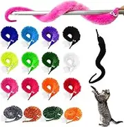 Magic Worm Toy Magic Worm Colour Invisible Twisty Caterpillar Cat Toy for Party Supplies (16 pcs)