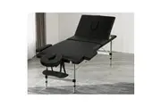 Zenses Massage Table 65cm Portable 3 Fold Aluminium Beauty Bed Black