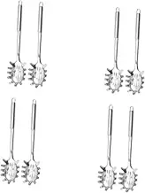 Cabilock 4sets Metal Noodle Spoon Kitchen Serving Utensil Pasta Strainer Spoon Comfort Grip for Parties Versatile 2pcs*4