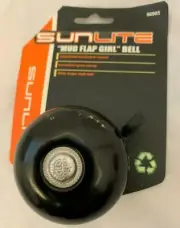 Bicycle MUD FLAP GIRL 2" Sunlite Black Steel Bell - Handlebar Mount