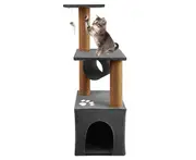 Paws & Claws Catsby 65cm Elsternwick Cat Tree Scratch House Furniture Charcoal