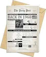 57th Birthday Card Happy Bday Jumbo Card for Men or Women Born In 1968 Big Funny Gifts for Dads or Moms Touring 57 Years Old. Vintage Party Decor Gift Ideas For Husband Wife. Retro Greeting Cards