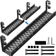 Under Desk Cable Management Tray 21.7" Clamp Mounted Desk Cord Organizer