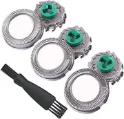3pcs HQ64 Replacement Shaver Head ，Compatible for Philips Norelco， AT750 AT890 PT860 PT860 PT866 AT798 PT721 PT722 PT720 PT725 ，Razor Blade HQ64, Electric Shaver Accessories