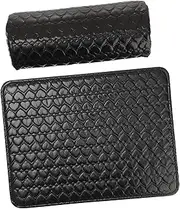 TOVINANNA Heart Pattern PU Leather Nail Art Hand Rest Cushion 2pcs Wrist Rest Pad for Nail Technicians Portable Manicure Arm Support for Home and Salon Use