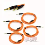 4X 3.5MM AUX MALE AUDIO EXTENSION CABLE CORD ORANGE FOR GALAXY S4 NOTE 2 3 NEXUS