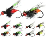 Fly Fishing Lures - Fly Fishing Lures 10 Pieces 3D Trout Fly Lures Set | Animated Saltwater Fishing Fly Set Bait Set Colorful Hook Dry Bait Realistic Bait Baits Fishing Accessories
