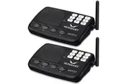 Hosmart Wireless Intercom System 1/2 Mile Long Range 7-Channel Security Black HY777 2 Stations