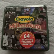 Crayola Crayons 1999 MILLENIUM Tin 64 Count SPECIAL EDITION CRAYONS Sealed
