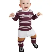 Manly Sea Eagles 2019 NRL Infant Footysuit Sizes 000-3 BNWT Baby