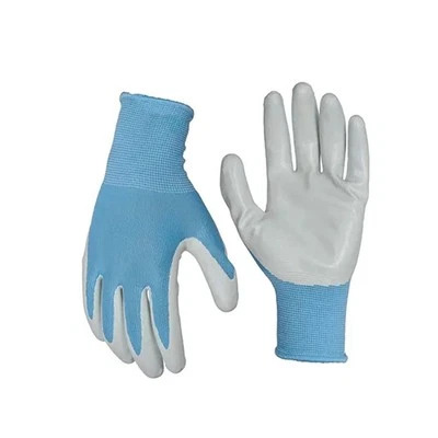 WA NEW Cyclone Soft Polyester Pastel Gardening Gloves Medium Blue Pastel
