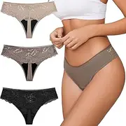 [shaperisfree] Absorbent Panty, Leak Proof Period Underwear for Women, Seamless Period Panties, Mid Waist Hipster Panties Menstrual Briefs