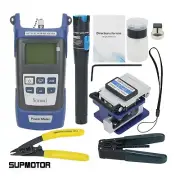 Fiber Optic FTTH Tools Set with Optical Power Meter Red Light Pen Fiber Cleaver