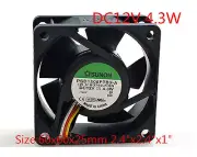 SUNON Cooling Fan KDE6025 6CM PSD1206PTBX-A 12V 4.3W 60x60x25mm 2.4"x2.4"x1"