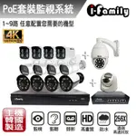 【宇晨I-FAMILY】韓國製 9路式監控錄影組 本組合僅主機+4埠交換器 需自選購鏡頭