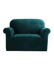[Artiss] Sofa Cover Couch Covers Velvet 1 Seater in Agate Green