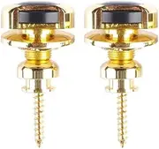 Snblzhef 2Pcs Guitar Strap Locks Button Locks Security Retainer Anti-Rust Metal Strap Buttons Retainer for Electric Guitar Bass,C
