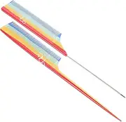 FRCOLOR Pcs Professional Hair Styling Comb Fine Tooth Rat Tail Combs for Women Hair Teasing Parting Tool