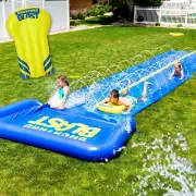 Undersea Water Dual Slip & Slide 30' Splash Pad Sprinkler Inflatable Boards Kid