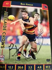 BEN KEAYS HAND-SIGNED ADELAIDE CROWS 2023 TEAMCOACH CARD -