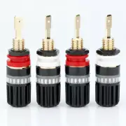 24K Gold Plated Binding Post Speaker Terminal Connector HIFI Amplifier DIY Plug