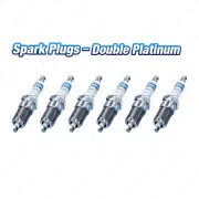 6 x Bosch Double Platinum Spark Plugs for Hyundai Santa Fe CM 6Cyl 2.7L