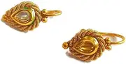 [Generic] Traditional Indian Clip-on Nose Ring, Marathi Nathini Style, 2 cm Length, Gold Tone