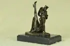 Sexy Burlesque Dancer Bronze Sculpture Statue Art Deco Marble Figurine