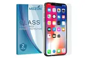 [Set of 2] Apple iPhone 11 Pro (5.8) Tempered Glass Crystal Clear Premium 9H HD Screen Protector by MEZON Case Friendly, Shock Absorption (iPhone 11 Pro, 9H)