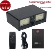 2-In-2-Out Audio Power Amplifier 100Wx2 Switcher with Dual VU Meter+Remote VU3