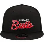 CHICAGO BULLS NEW ERA SCRIPT UP 9FIFTY SNAPBACK HAT - BLACK