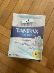 3 Boxes Tampax Pure Cotton 100% Organic 24 Regular Tampons - Leakguard Regular