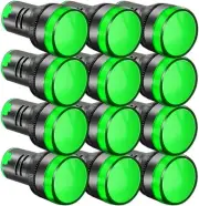 12pcs 22mm 220V-380V AC/20mA LED Power Indicator, LED Pilot Signal Light Panel
