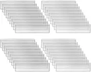 Shusmda Holders Adhesive Shelf Tag 1.2 X 4.3 Inch Clear Shelf Tag Card Pockets Drawers for Supermarket (60 Pack)