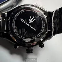 在飛比找ETMall東森購物網優惠-MASERATI手錶, 男錶 46mm 黑十邊形精鋼錶殼 寶