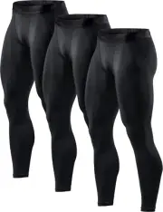 Men'S Compression Pants, Cool Dry Athletic Workout Running Tights Leggings with