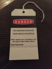 Box Of 500 Danger Tags Equipment Removed From Service For Repair Free Shipping