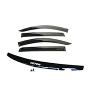 TRADIESCHOICE Bonnet Protector + Visors Weathershields for 2015-2018 Mitsubishi Triton MQ - Complete Protection and Style Package