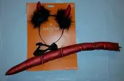 Youth DEVIL Character Kit Headband WITH HORNS BOW TIE AND RED TAIL