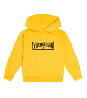[Vilebrequin Kids] Vilebrequin Kids Gary logo cotton jersey hoodie Y 10 yellow
