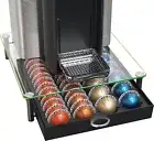 Crystal Tempered Glass Vertuo Pod Holder Drawer, 24 Large or 48 Small Nespresso