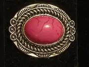 Paparazzi Pink Turquoise Ring Silver Metal