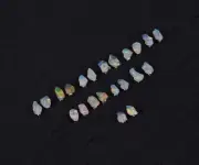 Wholesale 11PR 925 Solid Sterling Silver Rough Ethiopian Opal Stud Lot S997