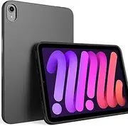 Puxicu Case for iPad Mini 6 (2021) and Mini 7 (A17 Pro 2024), Slim Design Matte TPU Rubber Soft Skin Silicone Protective Cover for Apple iPad Mini 7th/6th Generation 8.3 Inch - Black