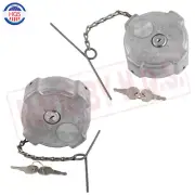 Pair 1/4 Quarter Turn Locking Cap W/ Two Keyed For Freightliner Cascadia